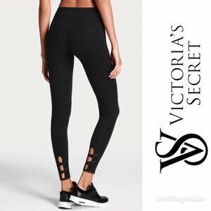Victoria’s Secret Sport | Black Strappy Ankle Leggings | Size Medium
